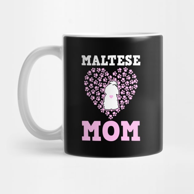 Maltese Mom Shirt | Hearts Dog Owner Gift by Gawkclothing